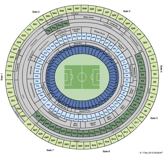 SOCCER Seating Map Seating Chart