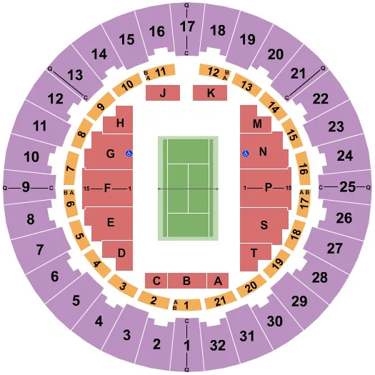 NEAL S BLAISDELL CENTER ARENA TENNIS Seating Map Seating Chart