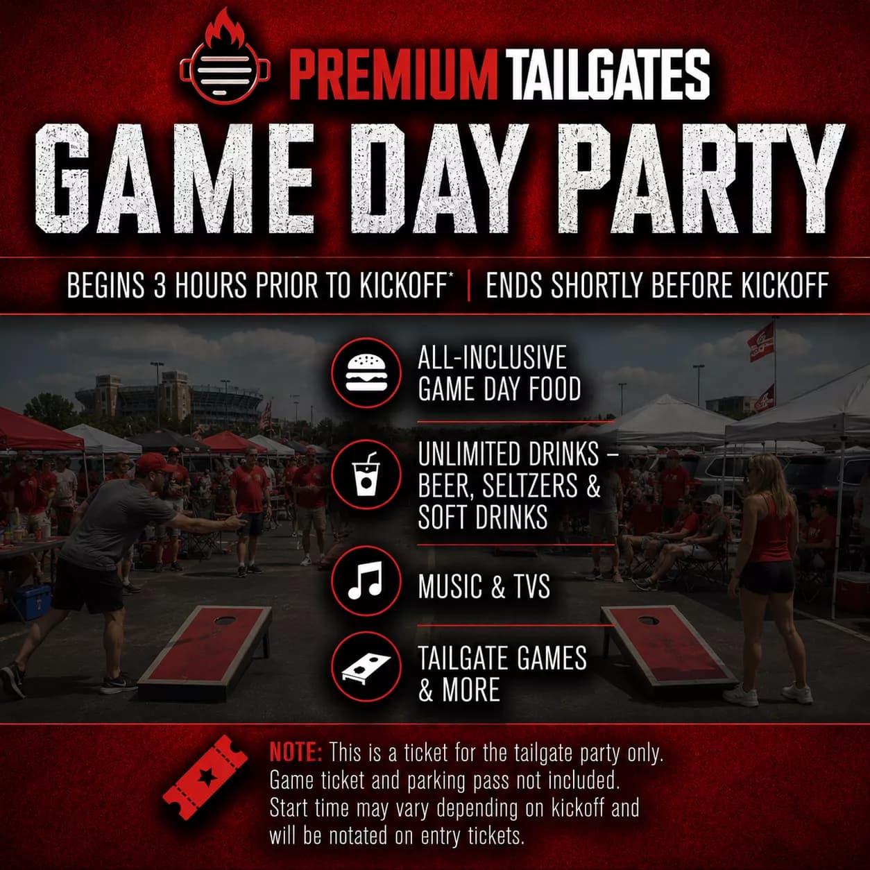 PREMIUM TAILGATE LOT LINCOLN PREMIUM TAILGATE CORNHUSKERS Seating Map Seating Chart