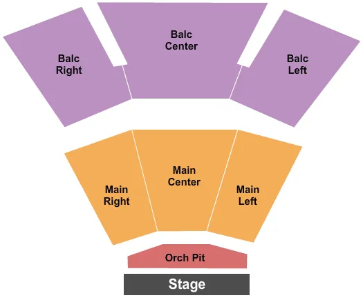 THE OSHAUGHNESSY END STAGE Seating Map Seating Chart