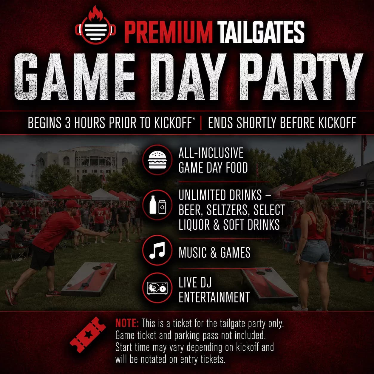 PREMIUM TAILGATE TENT COLUMBUS PREMIUM TAILGATE OHIO STATE Seating Map Seating Chart