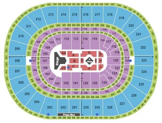 ADELE Seating Map Seating Chart