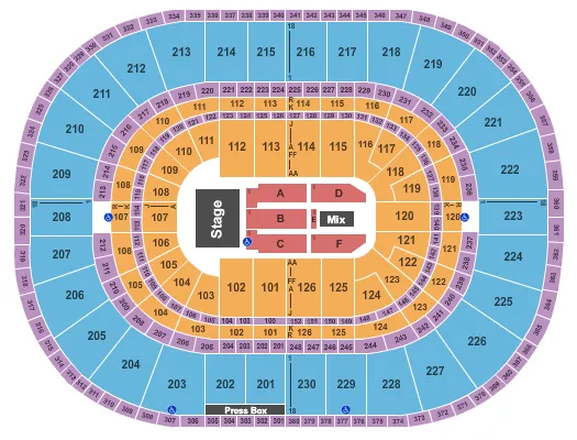 BRUNO MARS Seating Map Seating Chart