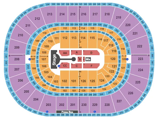 COLDPLAY Seating Map Seating Chart
