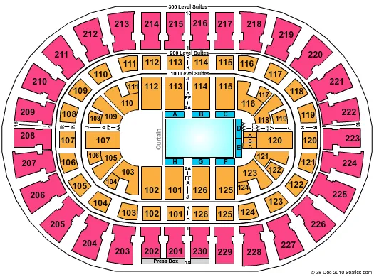 ICE SHOW Seating Map Seating Chart