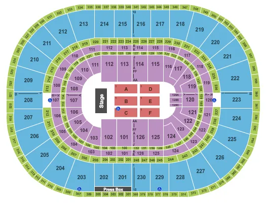 END STAGE Seating Map Seating Chart
