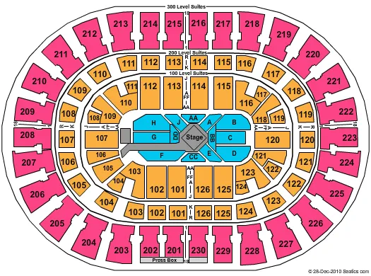 GEORGE STRAIT Seating Map Seating Chart