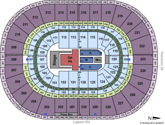HUNTER HAYES Seating Map Seating Chart