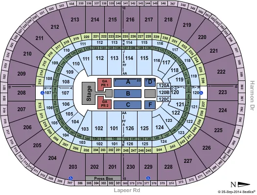 JASON ALDEAN Seating Map Seating Chart