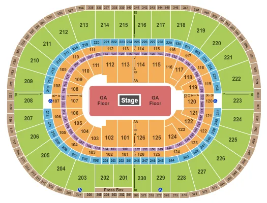 KANYE WEST Seating Map Seating Chart