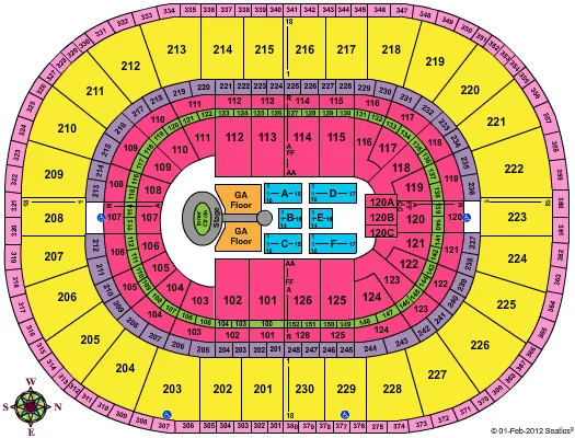 LADY ANTEBELLUM Seating Map Seating Chart