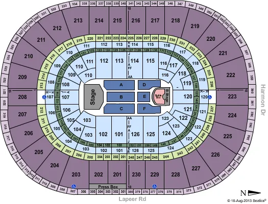 MICHAEL BUBLE Seating Map Seating Chart