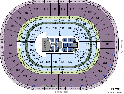 OPRAH Seating Map Seating Chart