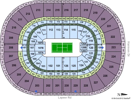 TENNIS Seating Map Seating Chart