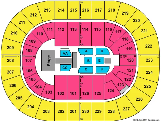 BRITNEY SPEARS Seating Map Seating Chart