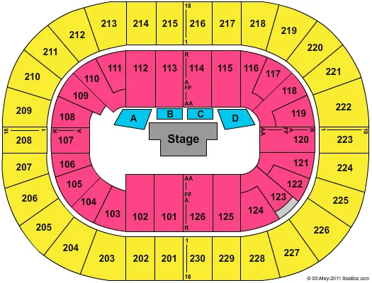 THE WIGGLES Seating Map Seating Chart