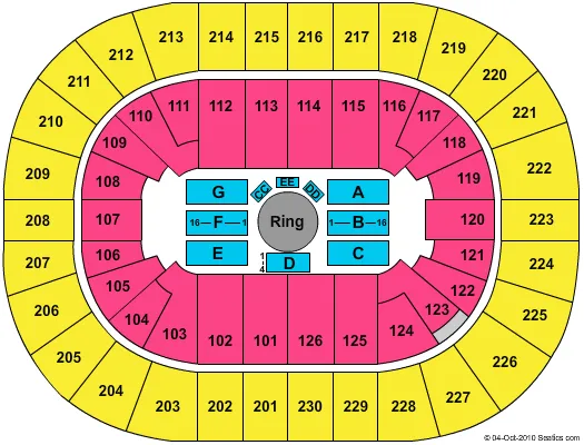 UFC Seating Map Seating Chart