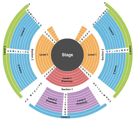 PARANORMAL CIRQUE STATIC Seating Map Seating Chart