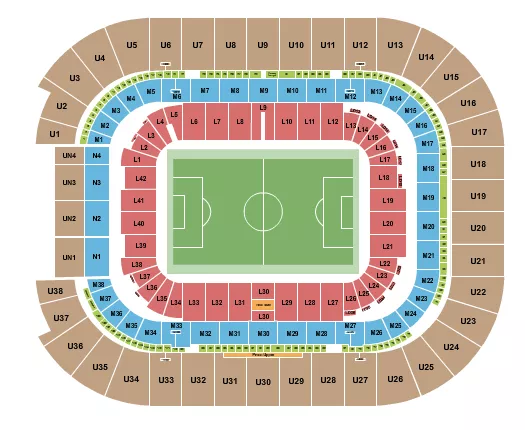 SOCCER STATIC Seating Map Seating Chart
