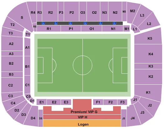 RUDOLF HARBIG STADION SOCCER Seating Map Seating Chart