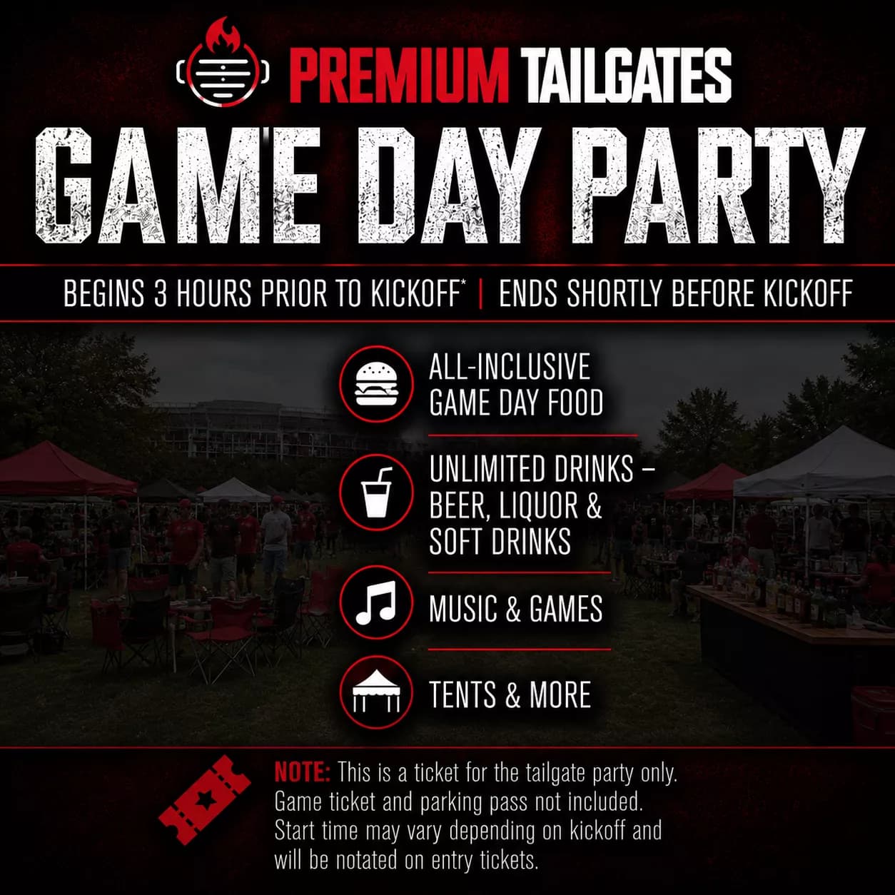 PREMIUM TAILGATE LOT NJ PREMIUM TAILGATE RUTGERS Seating Map Seating Chart