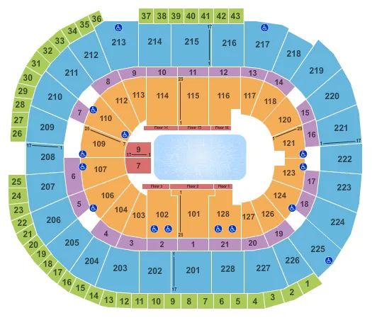 DISNEY ON ICE Seating Map Seating Chart