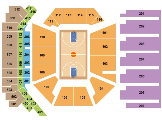 BASKETBALL Seating Map Seating Chart