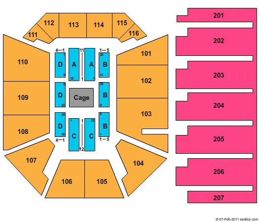 WWE Seating Map Seating Chart