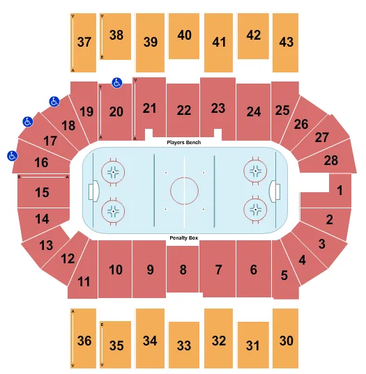 HOCKEY Seating Map Seating Chart