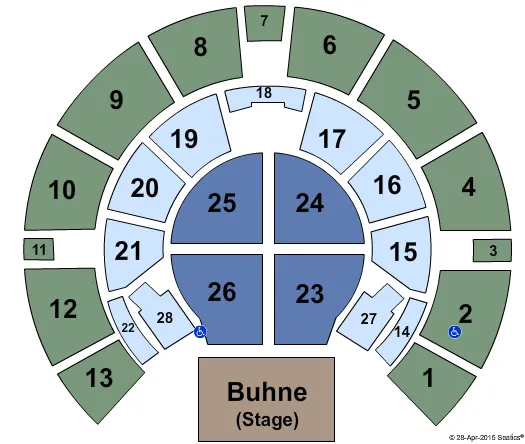 END STAGE Seating Map Seating Chart