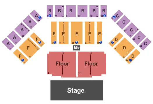 END STAGE Seating Map Seating Chart