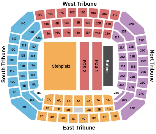 GUNS N ROSES Seating Map Seating Chart