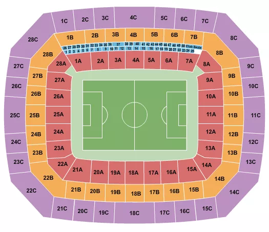 SOCCER STATIC Seating Map Seating Chart