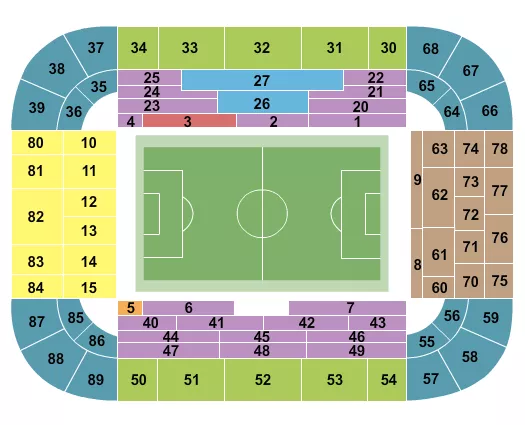SOCCER STATIC Seating Map Seating Chart