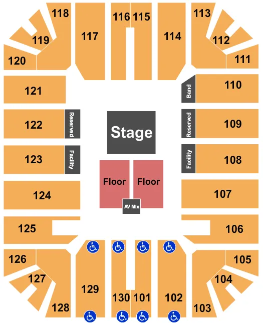 END STAGE Seating Map Seating Chart