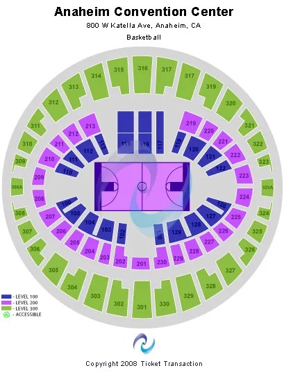 BASKETBALL Seating Map Seating Chart