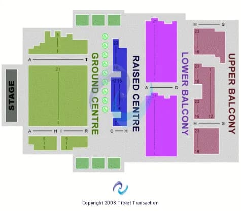 END STAGE Seating Map Seating Chart