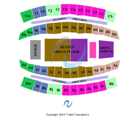END STAGE Seating Map Seating Chart
