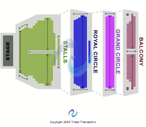 END STAGE Seating Map Seating Chart