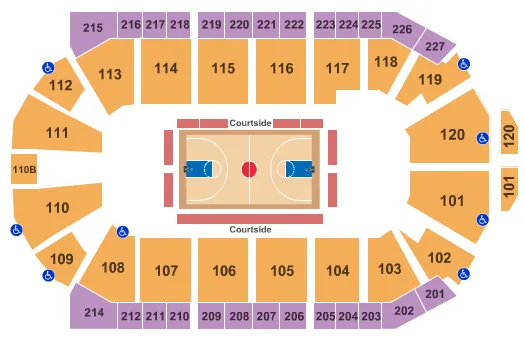 BASKETBALL Seating Map Seating Chart