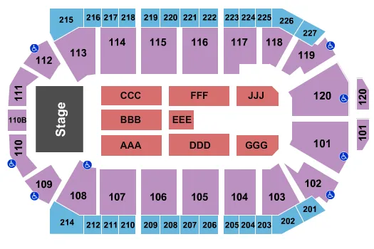 ENDSTAGE 2 Seating Map Seating Chart