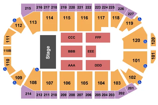 ENDSTAGE 3 Seating Map Seating Chart