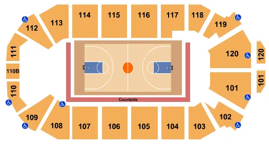 HARLEM GLOBETROTTERS Seating Map Seating Chart