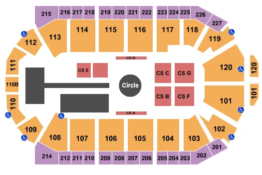 MMA 2 Seating Map Seating Chart