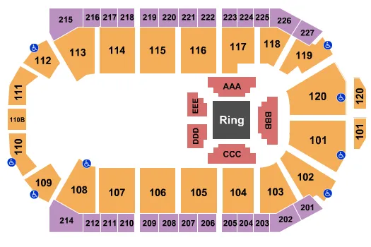 UFC Seating Map Seating Chart