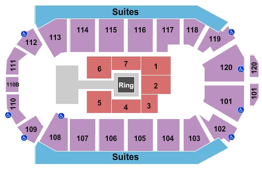 WWE 2 Seating Map Seating Chart