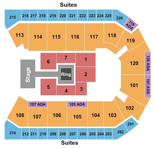 WRESTLING Seating Map Seating Chart