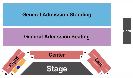RESERVED GA SEATED GA STANDING Seating Map Seating Chart