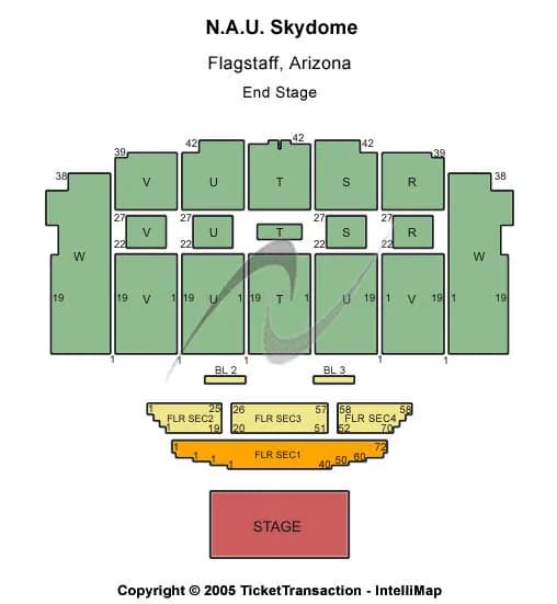END STAGE Seating Map Seating Chart