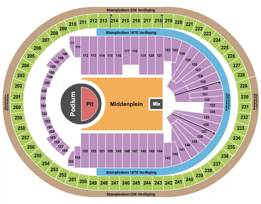 ENDSTAGE PIT Seating Map Seating Chart